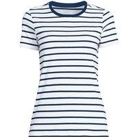 Lands' End Women's Supima Short Sleeve Crew Neck T-shirt in Cool White | Size: 8