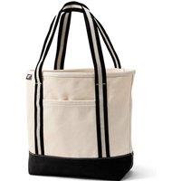 Lands' End Women's Medium Open Top Canvas Tote Bag in Blue