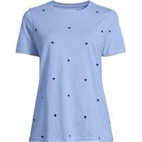Lands' End Women's Petite Supima Short Sleeve Crew Neck T-shirt in Baby Blue | Size: 8