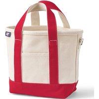 Lands' End Women's Small Open Top Canvas Tote in Red