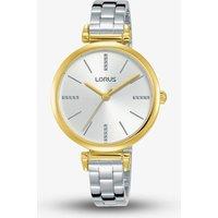 Lorus Women's Dress Two Tone Watch RG236QX9 in Silver