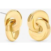 Mood Women's Gold Plated Knotted Earrings