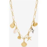 Inicio Women's Gold Plated Real Shell Charm Necklace - Gift Pouch