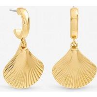 Inicio Women's Gold Plated Shell Earrings - Gift Pouch