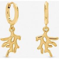 Inicio Women's Gold Plated Pearl Shell & Coral Earrings - Gift Pouch