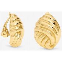 Jon Richard Women's Gold Plated Shell Clip Earrings