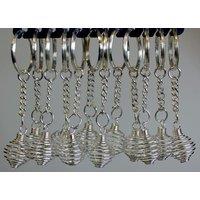 KDMD Women's Spiral Cage Key-rings ( pack of 12) in Silver