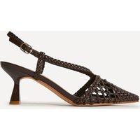 Linzi Women's Cadence Brown Handwoven Court Heels | Size: 6-Standard Fit