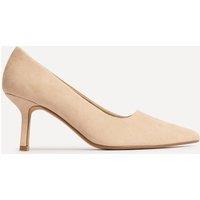 Linzi Women's Aim Wide Fit Nude Faux Suede Court Heels | Size: 5-Wide Fit