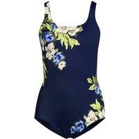 Lands' End Women's Tugless Swimsuit in Dark Indigo | Size: 8