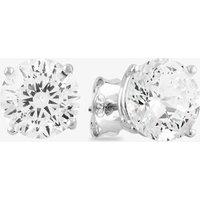 Starbright Women's Silver 8mm Four Claw Cubic Zirconia Stud Earrings E2768(8M) 3A