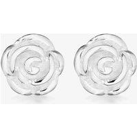 T.H.Baker Women's Silver Rose Stud Earrings 8.58.6072
