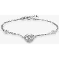 Rosa Lea Women's Heart Double Chain Bracelet BJ-BR212C in Silver | Size: 18 inches