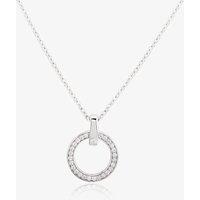 Rosa Lea Women's Open Circle Pave Pendant AE-948226NA-1 in Silver | Size: 18 inches