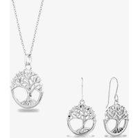 Rosa Lea Women's Growing Tree of Life Pendant BJ-P2985C in Silver | Size: 18 inches