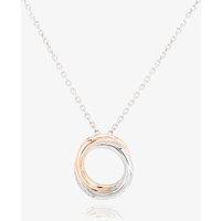 Rosa Lea Women's Pave Intertwined Rings Pendant BJ-P3268CRG0.5 in Silver | Size: 18 inches