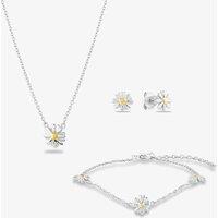 Rosa Lea Women's Triple Daisy Bracelet AM-2THB028306 in Silver | Size: Adjustable