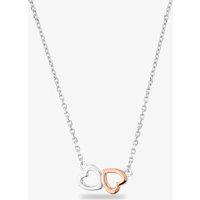 Rosa Lea Women's Double Heart Necklace AM-2THB026106 in Silver | Size: 45 cm