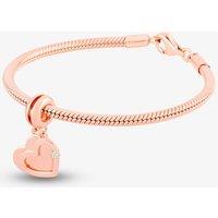 Rosa Lea Women's Snake Chain Charm Bracelet AM-2THB013506-16 in Rose Gold | Size: 16 cm