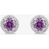 Starbright Women's Sterling Silver Cubic Zirconia Halo Stud Earrings E442 AM