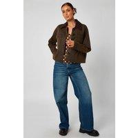 Urban Bliss Women's Wax Barn Jacket in Brown | Size: 16