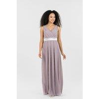 TFNC London Women's Kily Grey Lavender Fog Maxi Dress | Size: 16