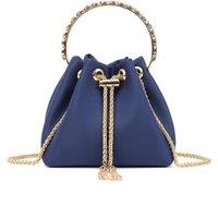 D2C Women's Jewelled Mini Bucket Bag in Navy