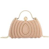 D2C Women's Deco Halo Beaded Bag in Rose Gold
