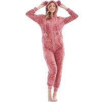 Keanu Women's Fleece Jumpsuit in Pink | Size: 20-22