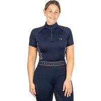 Hy Women's Elevate Short-Sleeved Base Layer Top in Navy | Size: 2XL