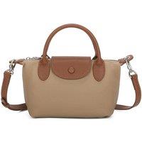 Leather Village Women's Ria Real Leather Mini Shoulder Top Handle Bag in Khaki