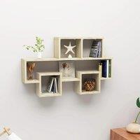 Berkfield Home Car-shaped Wall Shelf Sonoma Oak 82x15x51 cm Engineered Wood in Brown | Size: 82 x 15 x 51 cm