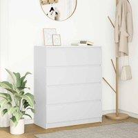 Berkfield Home Sideboard White 80x35x99 cm Engineered Wood | Size: 80 x 35 x 99 cm
