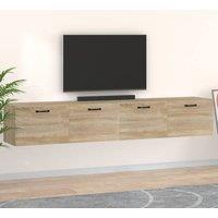 Berkfield Home Wall Cabinets 2 pcs Sonoma Oak 100x36.5x35 cm Engineered Wood in Brown