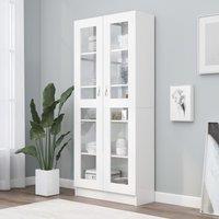 Berkfield Home Vitrine Cabinet White 82.5x30.5x185.5 cm Engineered Wood