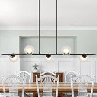 NIVOR 5 - Light Kitchen Island Linear Pendant in Black