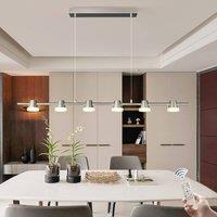 Garwarm Led 6 Light Adjustable Pendant Chandelier in Silver