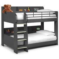 Cheshire Walnut Bunk Bed - Anthracite - Single (90cm) in Grey