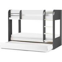 Cheshire Quartz Bunk & Underbed Charcoal & White - Single (90cm)
