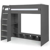 Cheshire Indigo Gaming Bed With Desk Anthracite - Single (90cm) in Charcoal