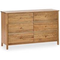 Cheshire Premium Ridgeway 6 Drawer Chest - Brown in Light Oak