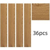 Living and Home 36Pcs Brown Self Adhesive Waterproof Wear-Resistant PVC Wood Grain Effect Flooring, 5m Pack