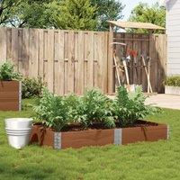 Berkfield Home Garden Planter Brown 150x100 cm Solid Wood Pine