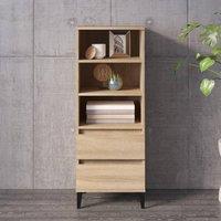 Berkfield Home Highboard Sonoma Oak 40x36x110 cm Engineered Wood in Beige | Size: 40 x 36 x 110 cm