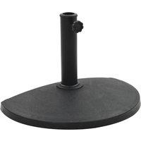 Berkfield Home Parasol Base Half Round Polyresin 9 kg Black