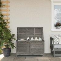 Berkfield Home Garden Storage Box Anthracite 99x49.5x58.5 cm Solid Wood Fir in Black