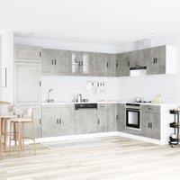 Berkfield Home Sink Base Cabinet "Porto" with Sink Concrete Grey 80x46x84, 5 cm Engineered Wood