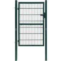 Berkfield Home 2D Fence Gate (Single) Green 106 x 210 cm