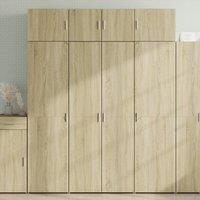 Berkfield Home Storage Cabinet Sonoma Oak 80x42.5x225 cm Engineered Wood in Brown