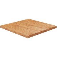 Berkfield Home Square Table Top Light Brown 80x80x4cm Treated Solid Wood Oak | Size: 80 x 80 x 4 cm